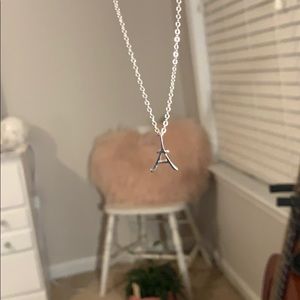 Eiffel tower silver necklace (w silver bracelet)